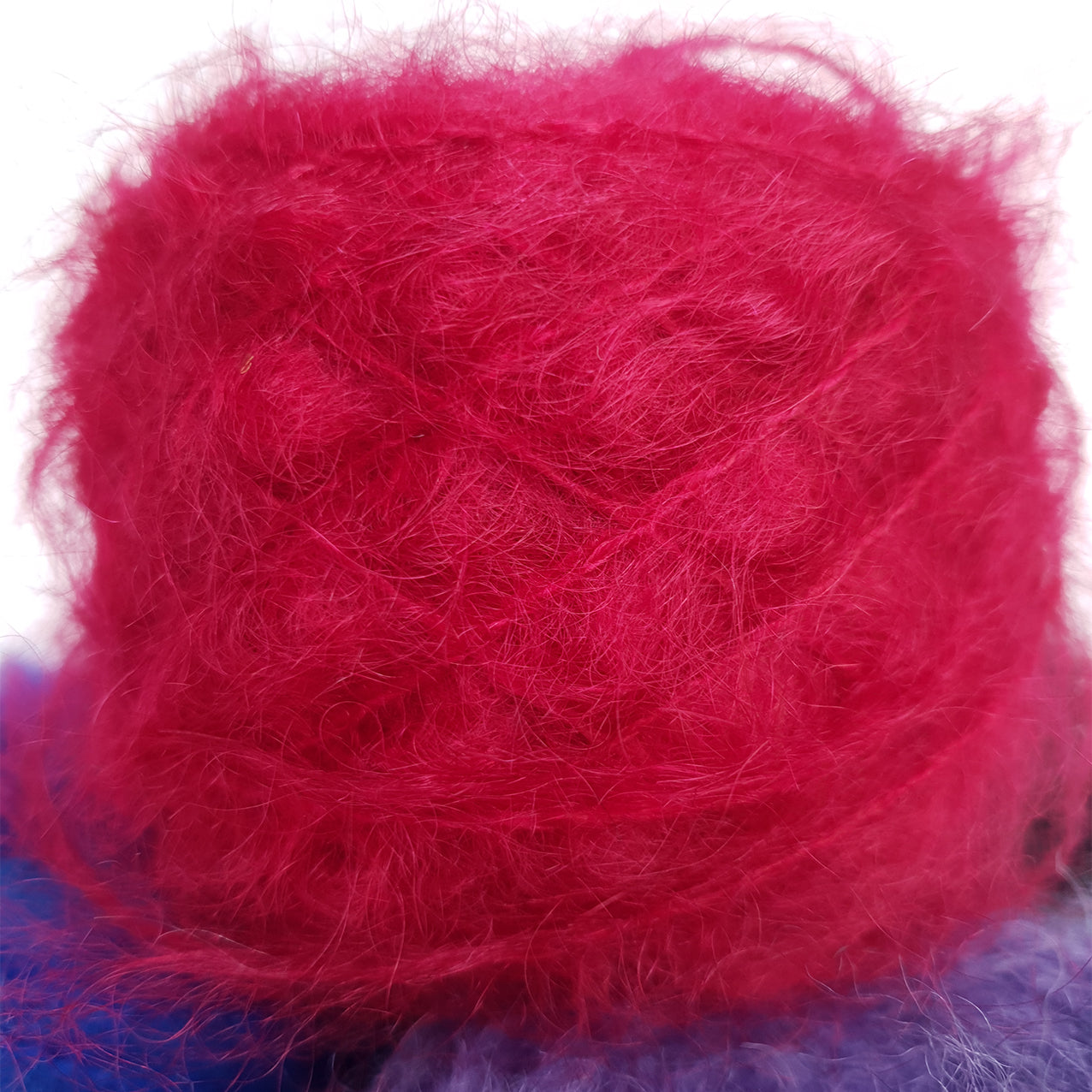 Brushed Mohair Yarn, Cherry, 50g Ball