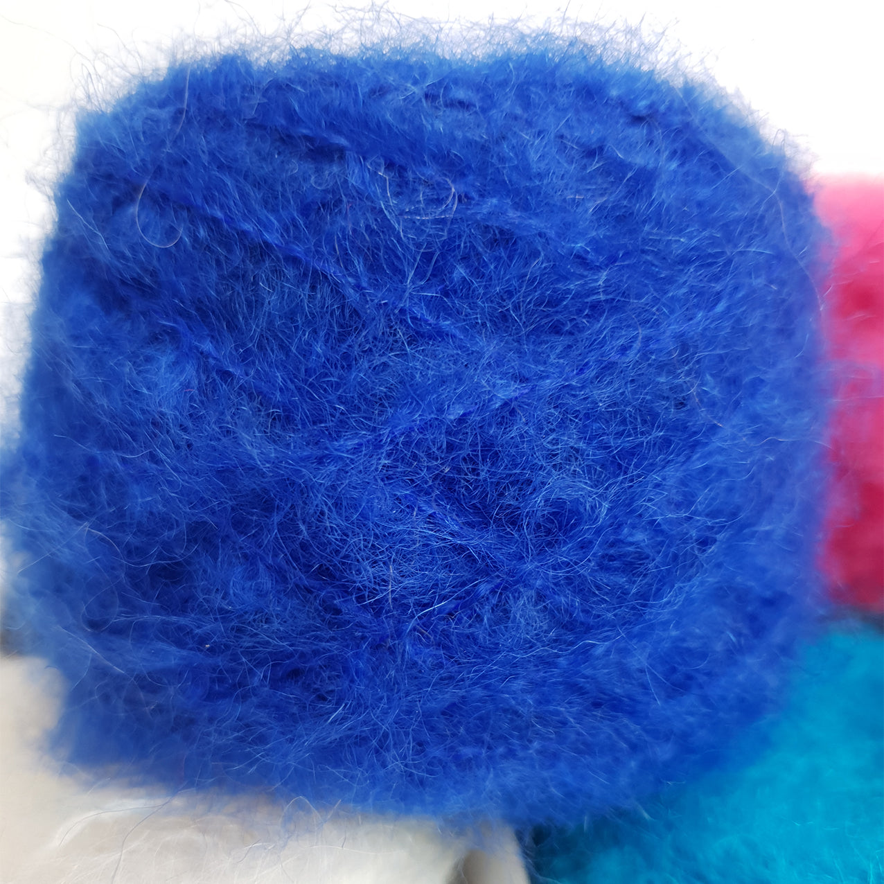 Brushed Mohair Yarn, Electric Blue, 50g Ball