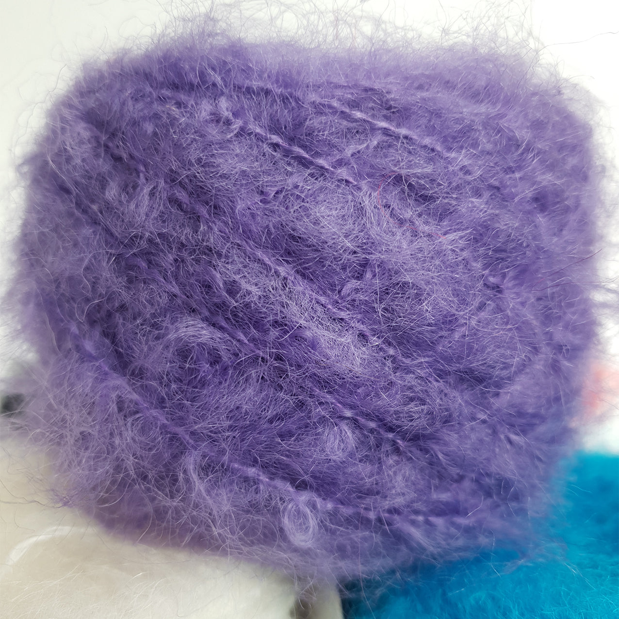 Brushed Mohair Yarn, Purple Haze, 50g Ball