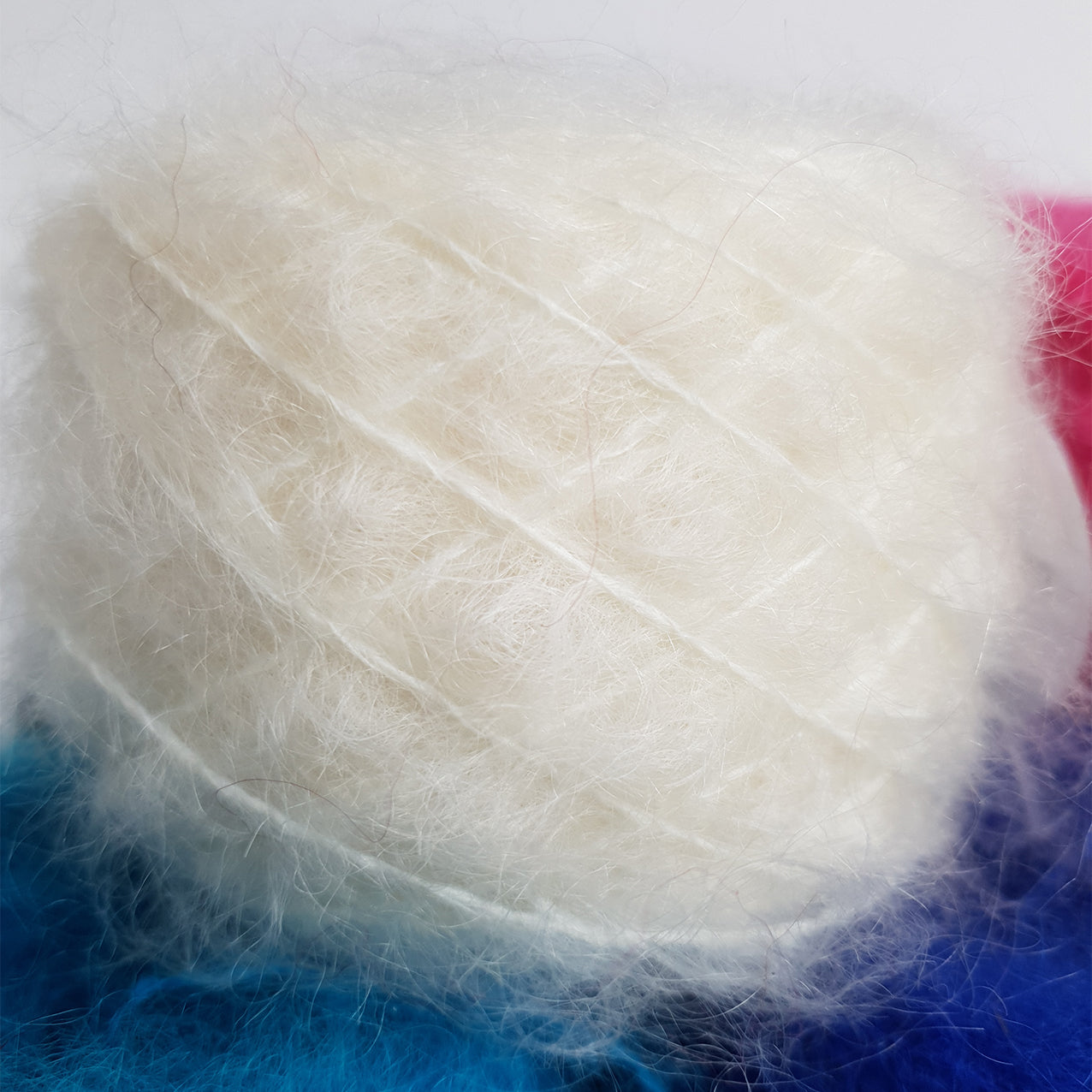 Brushed Mohair Yarn, Sapphire, 50g Ball
