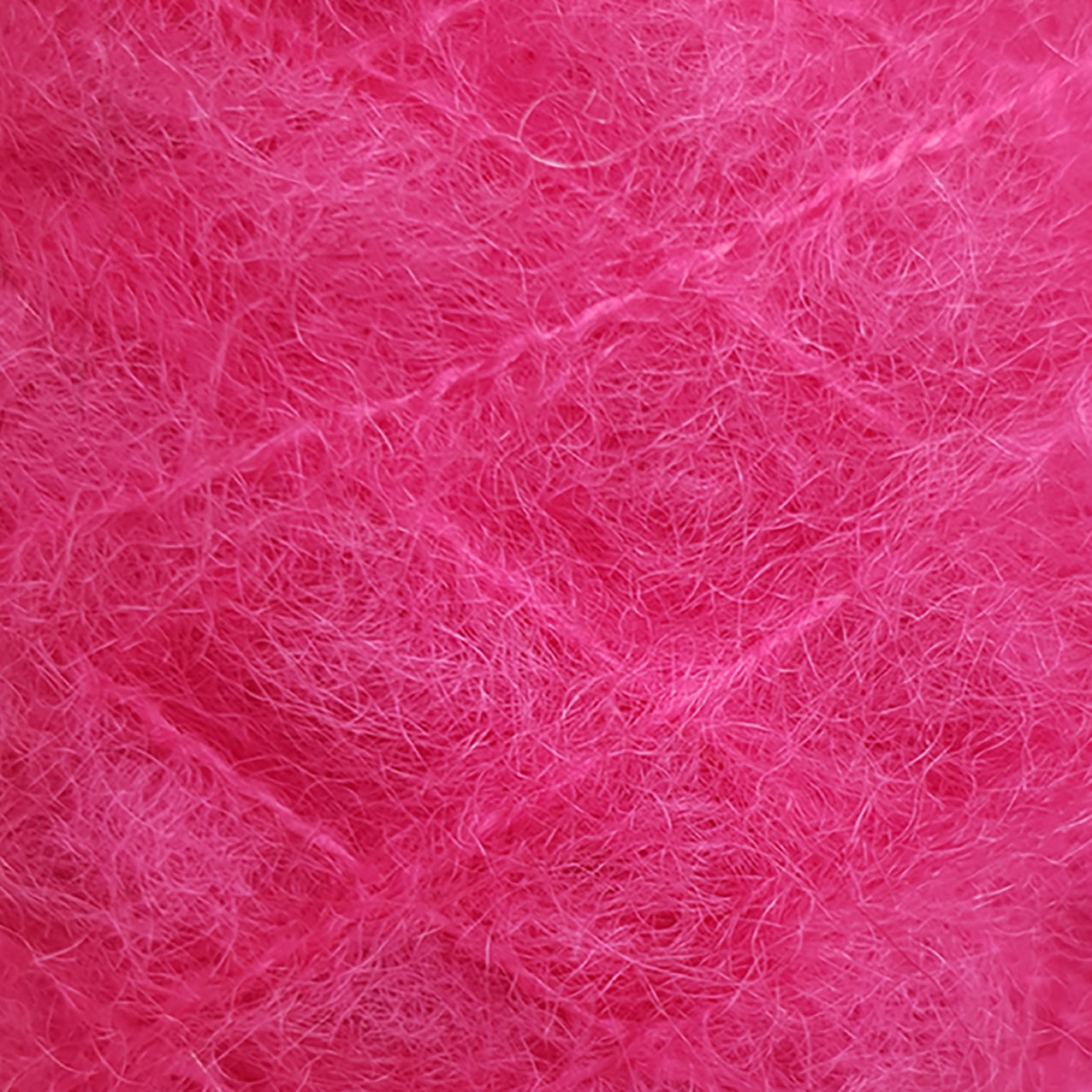 Brushed Mohair Yarn, Shocking Pink, 50g Ball